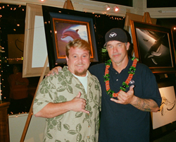 Jason with Artist Wyland 12/08 - Wyland Galleries Kaua`i